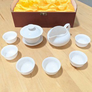 High Gloss White Porcelain Tea Set